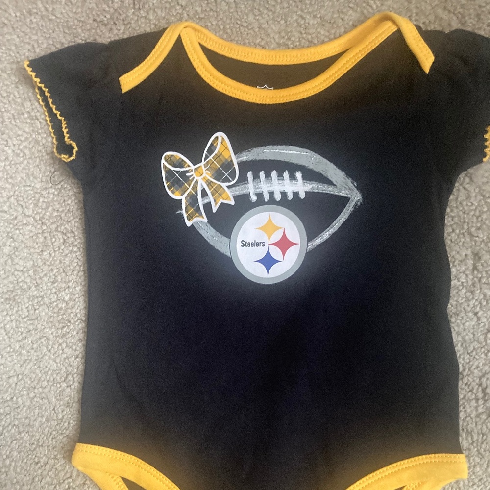 Pittsburgh Steelers girls onesies